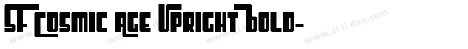 SF Cosmic Age Upright Bold字体转换